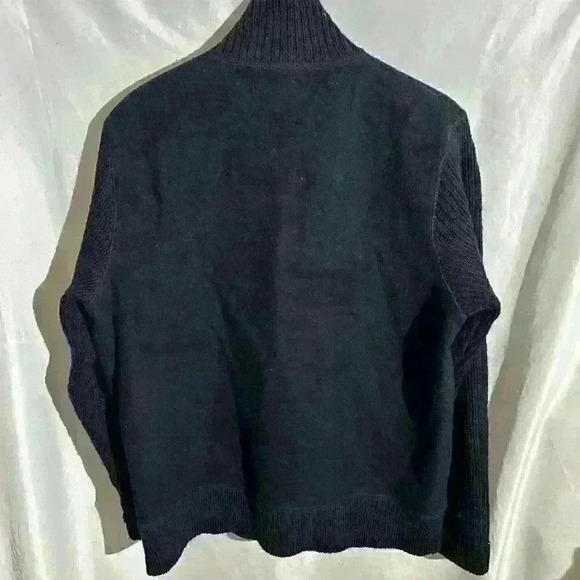 The Original Ben Sherman Men's Black Wool Blend Zip Up Sweater Jacket Size M - Picture 6 of 12